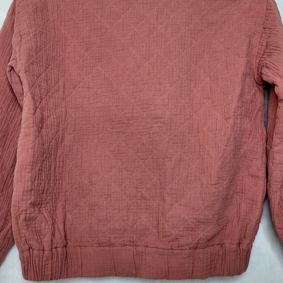 Madewell Rose Dust Diamond Jacquard Half Zip Pullover Size XS - Picture 13 of 13